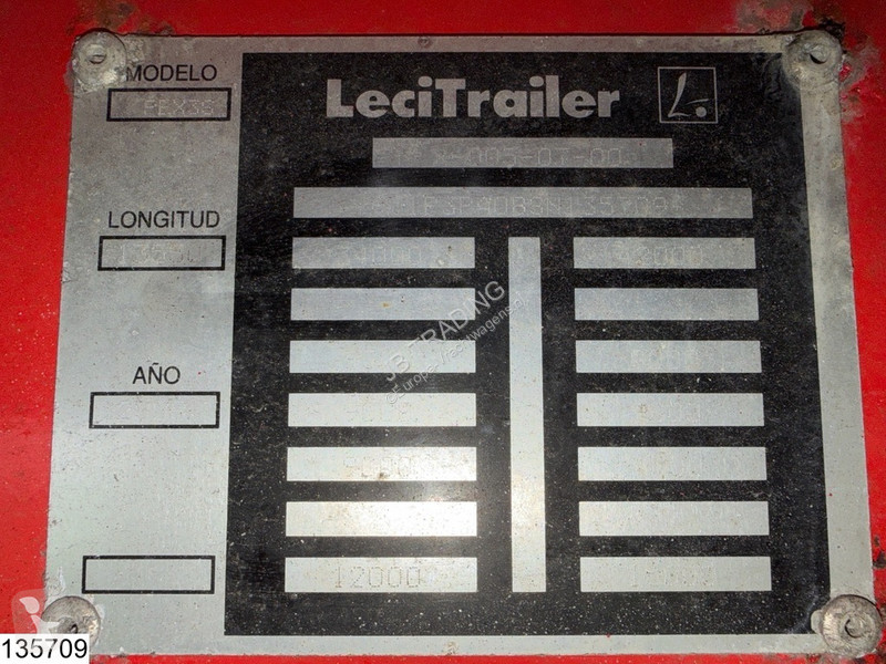 نصف مقطورة Lecitrailer open laadbak 38,000 kg,...