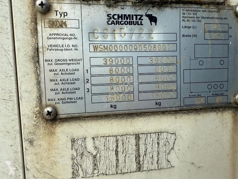 Oplegger Schmitz Cargobull 3 AXLE 20 X CARRIER...