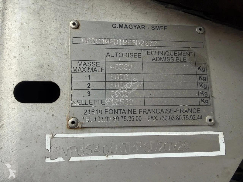 Oplegger Magyar S40EBT 3 AXLE MILKTANK