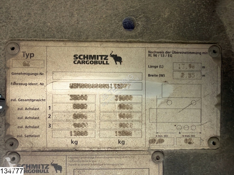 نصف مقطورة Schmitz Cargobull Tautliner