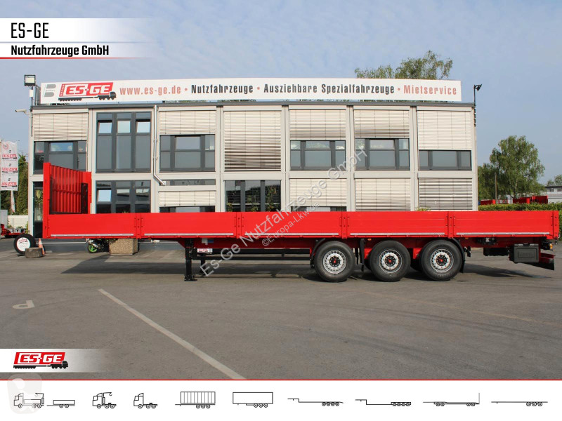 Semirimorchio Kögel 3-Achs-Mega Chassis, Bordwände