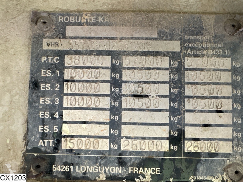 Porte engins Kaiser Lowbed 57,000 kg, steering...
