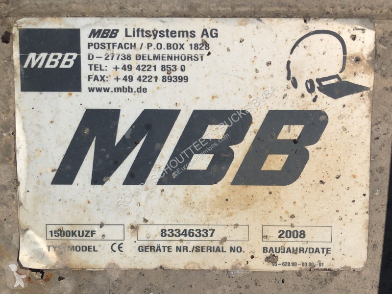 Semiremorca  MBB 1500KUZF Ladebordwand...