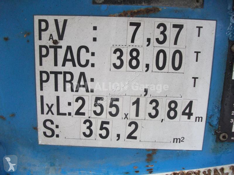 Semitrailer Trailor  plateau grue HIAB 3 essieux
