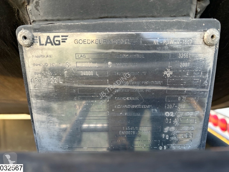Oplegger LAG Bitum 34000 Liter, 1 Compartment
