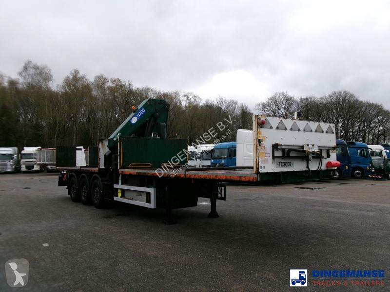 نصف مقطورة  Platform trailer + HMF 4720 K3 crane