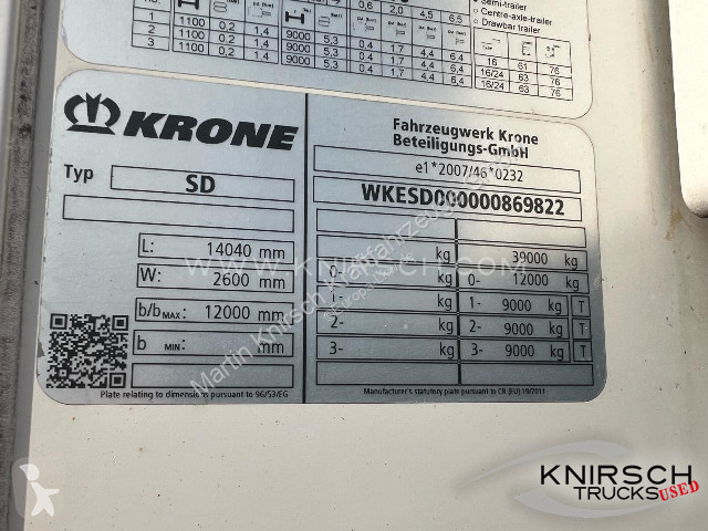 Semi reboque Krone Tiefkühlauflieger,...