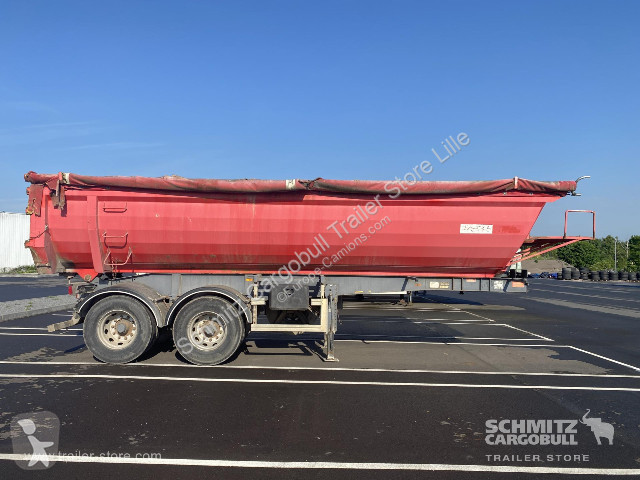 Oplegger  Semitrailer Tipper Steel half pipe body