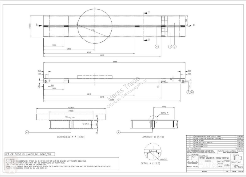 Semiremorca Nooteboom Nacelle Platform 2002 -...