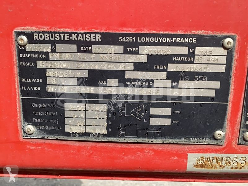 نصف مقطورة Robuste Kaiser S3302A Steel Trailer