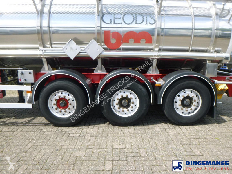 نصف مقطورة Burg Chemical tank inox L4BH 22.5 m3...