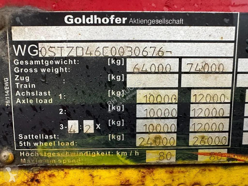 نصف مقطورة Goldhofer 4 AXLE STEERING - TRIPPLE...