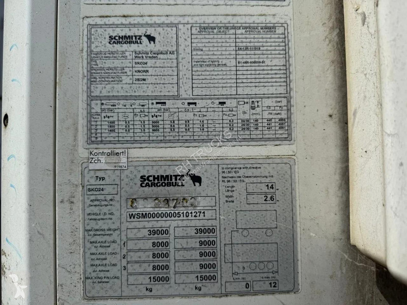 Oplegger Schmitz Cargobull 3 AXLE 20 X CARRIER...
