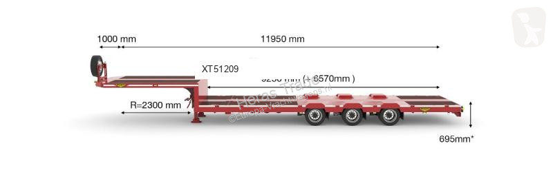 Náves na prepravu strojov Broshuis E-2190/20