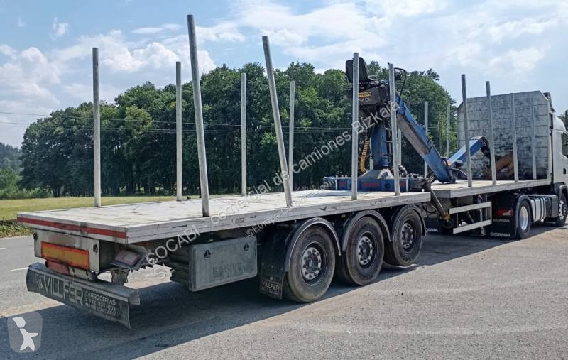 Semi remorque Benalu Forestal con grua