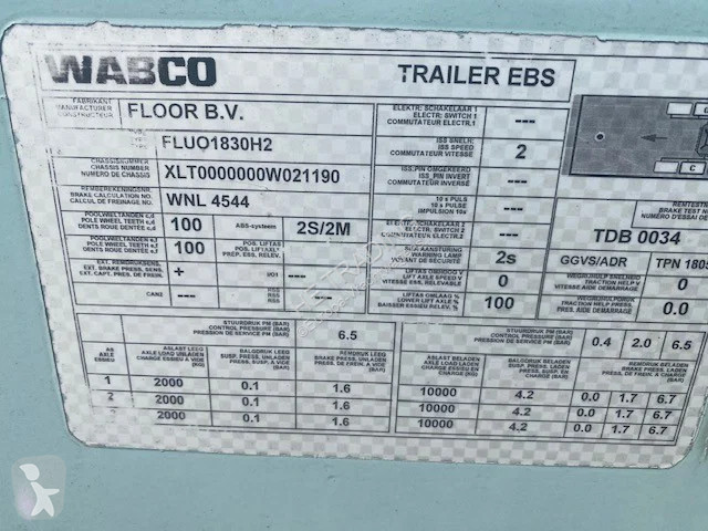 نصف مقطورة Floor FLUO18 30 H2 3 asser open...
