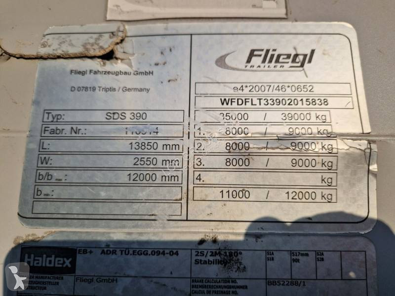 نصف مقطورة Fliegl SDS CURTAIN SIDE TRAILER