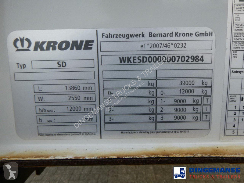 نصف مقطورة Krone MEGA Curtain side trailer  98 m3