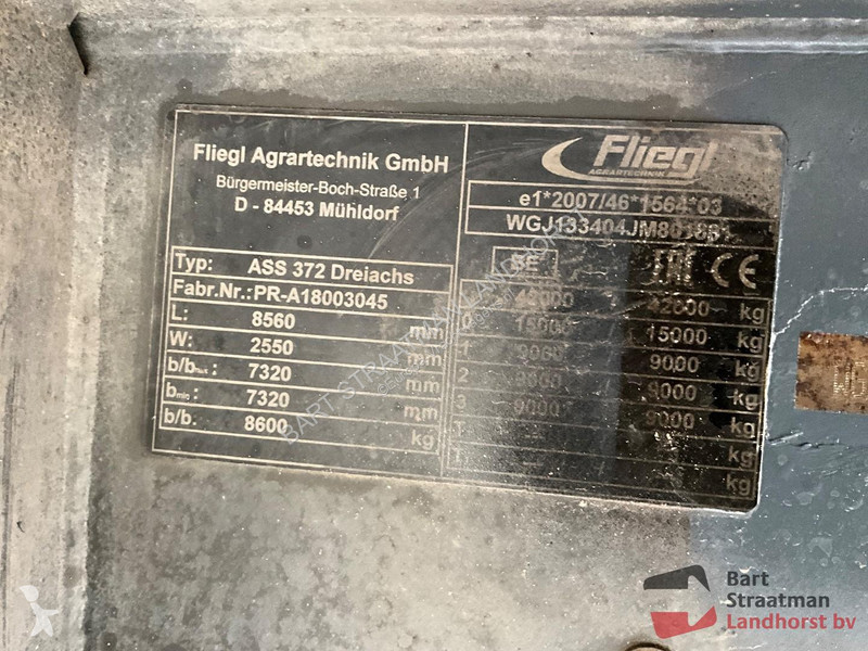 Semitrailer Fliegl ASS 372 THERMO 3 assige...