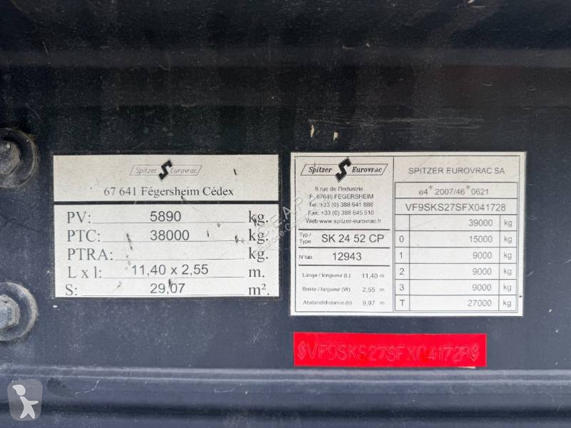 Semi remorque Spitzer 52 m3