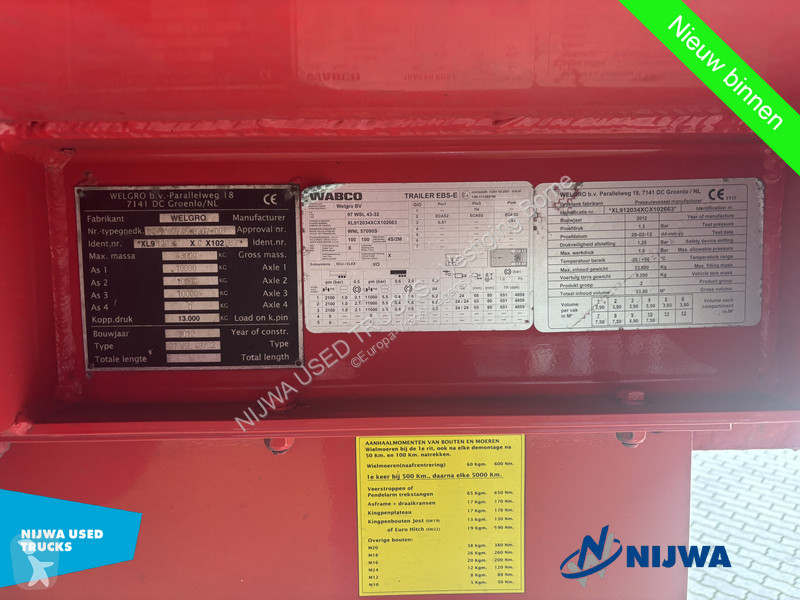 Semitrailer Welgro 97 WSL 43-32 10...