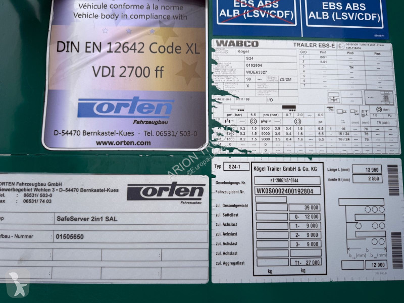 نصف مقطورة Kögel SN 24-1...