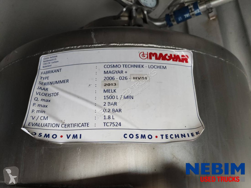 Oplegger Magyar S43EDD MILK TANK - 36.000L