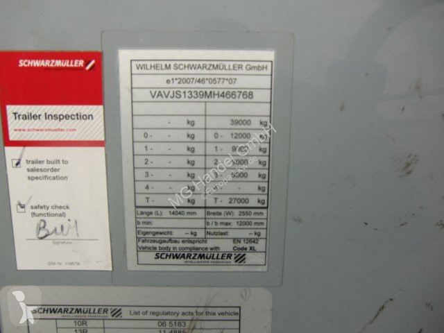 Semitrailer Schwarzmüller J Serie, Liftachse,...