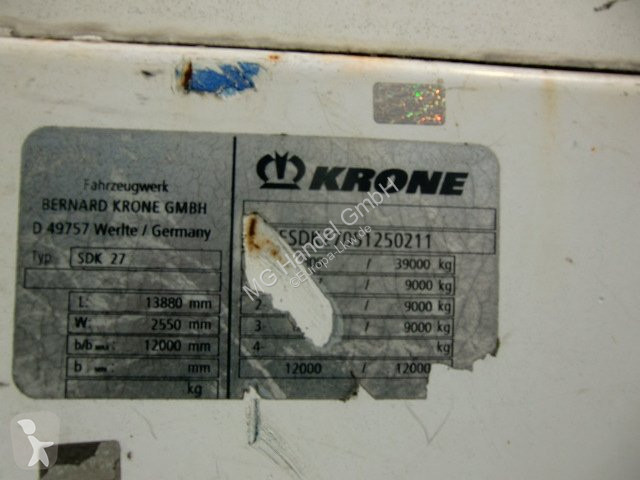 Semitrailer Krone 3-achs Kofferauflieger  SDK...