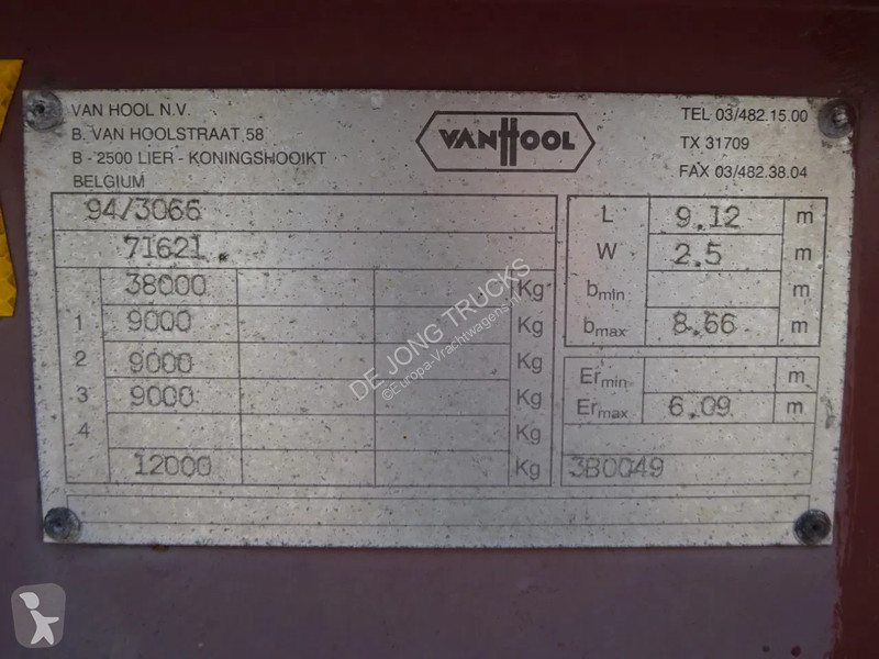 Semitrailer Van Hool Tank Chassis 20 + 30 FT /...