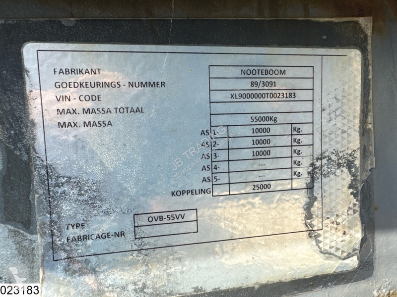 Semitrailer Nooteboom open laadbak 55.000 KG,...