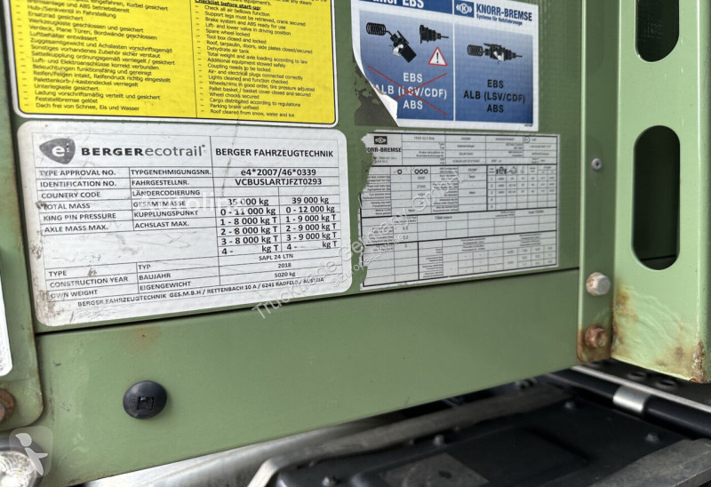 Semitrailer Berger SAPL24 LTN Plane