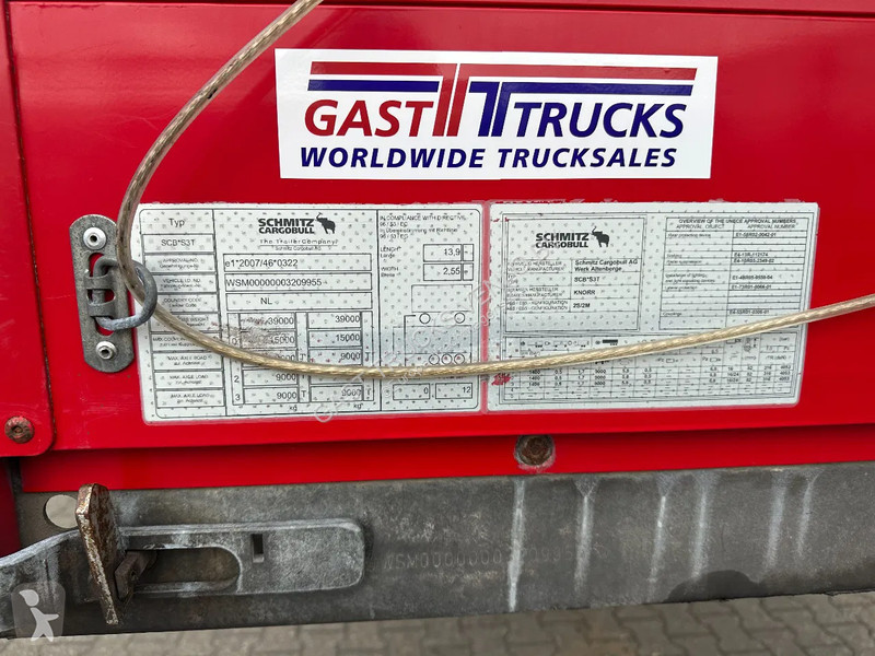 Semitrailer Schmitz Cargobull Schuifzeil - dak...