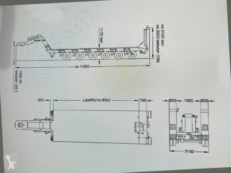 Náves na prepravu strojov  SLT 56 t SLT 56 t,...