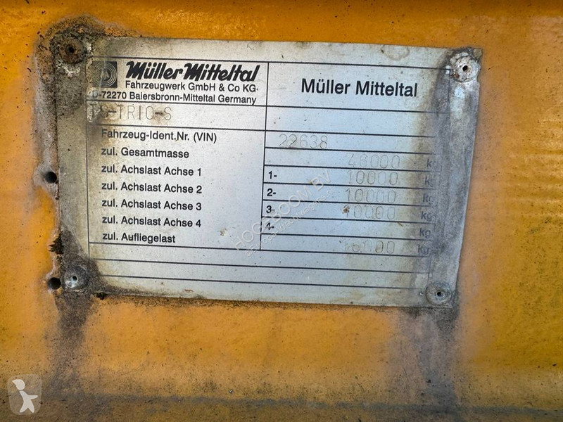 Semi remorque  mitteltal 3 axel low bed steel...