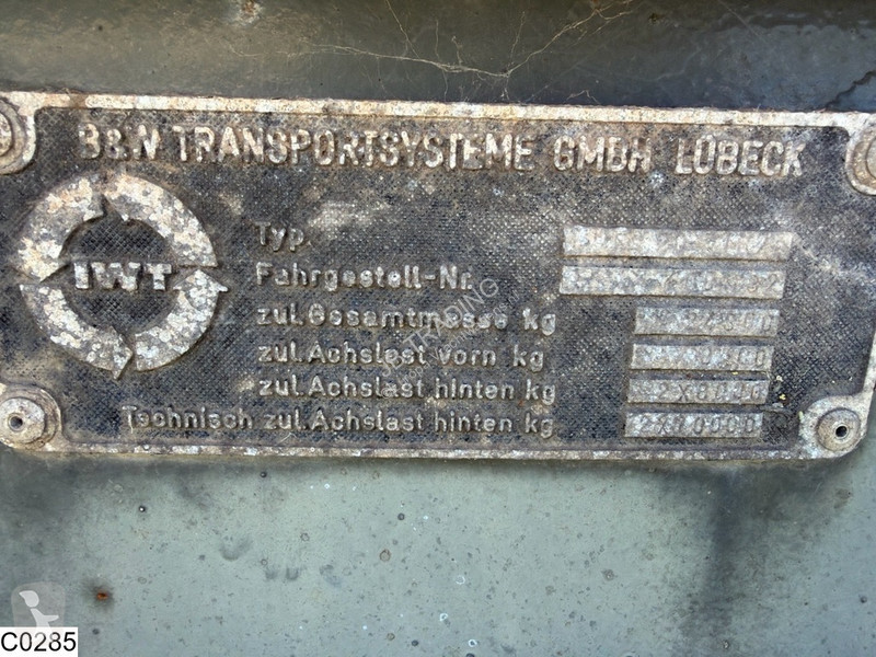 Sættevogn IWT Container 20 FT, Steel spring.