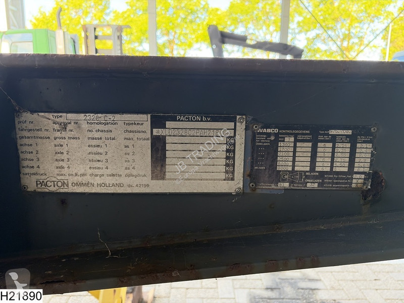 نصف مقطورة Pacton Container 20 FT, Steel...