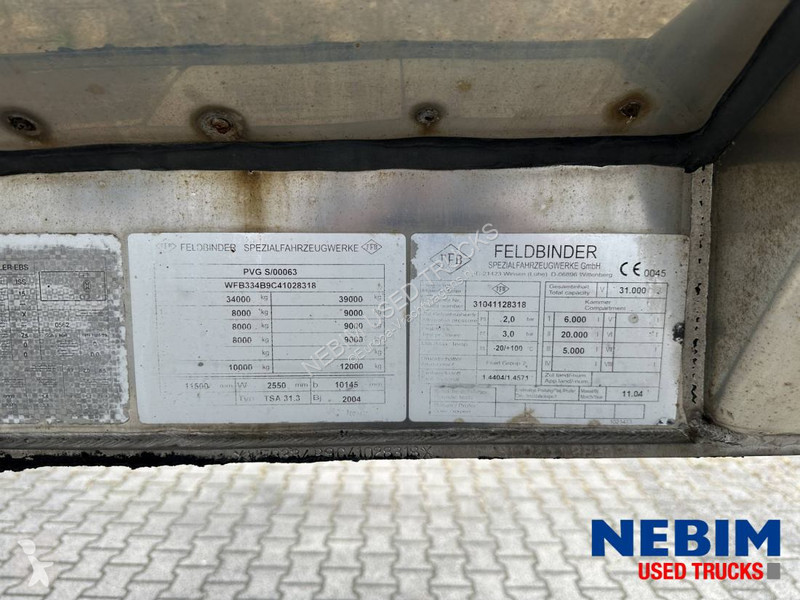 نصف مقطورة Feldbinder TSA 31.3 - 3 chamber -...