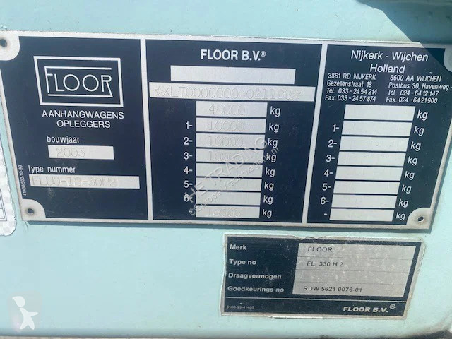 نصف مقطورة Floor FLUO18 30 H2 3 asser open...