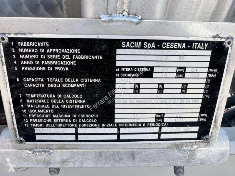 نصف مقطورة Menci Cisterna SACIM acciaio