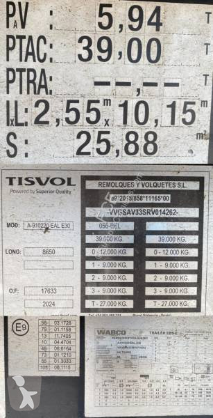 نصف مقطورة Tisvol A-910220-EALE30 endommagé