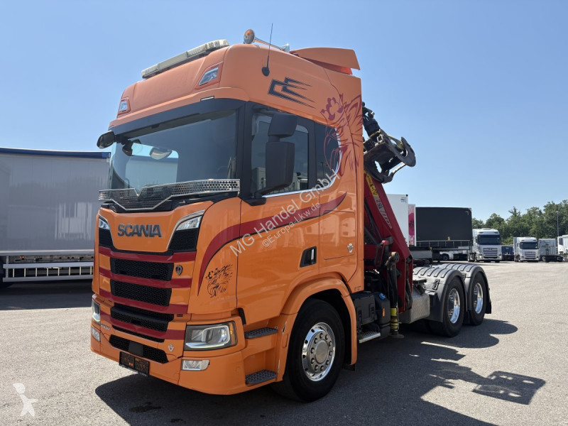 جرار Scania R650 V8, 6x2, E6, Leder, Penz-Crane...