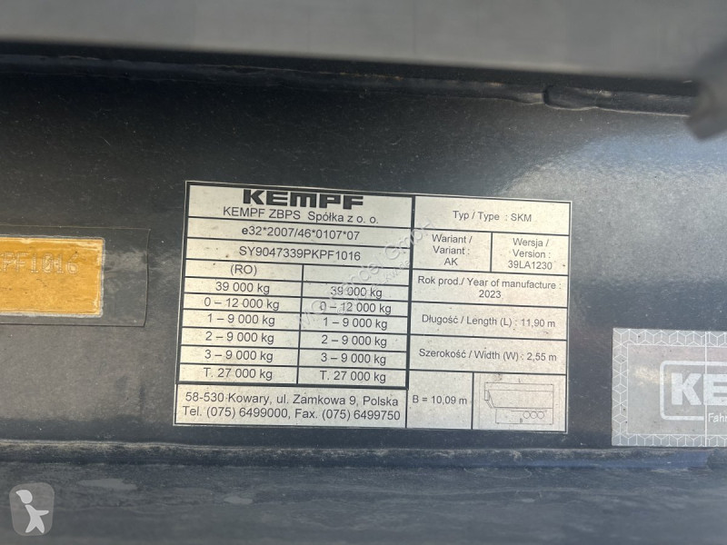 نصف مقطورة Kempf  SKM 39 Alu-Kastenmulde 55m³...