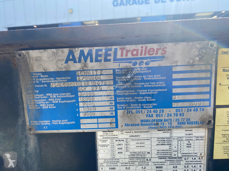 Oplegger Schmitz Cargobull SCF 27G / SAF + Disc...