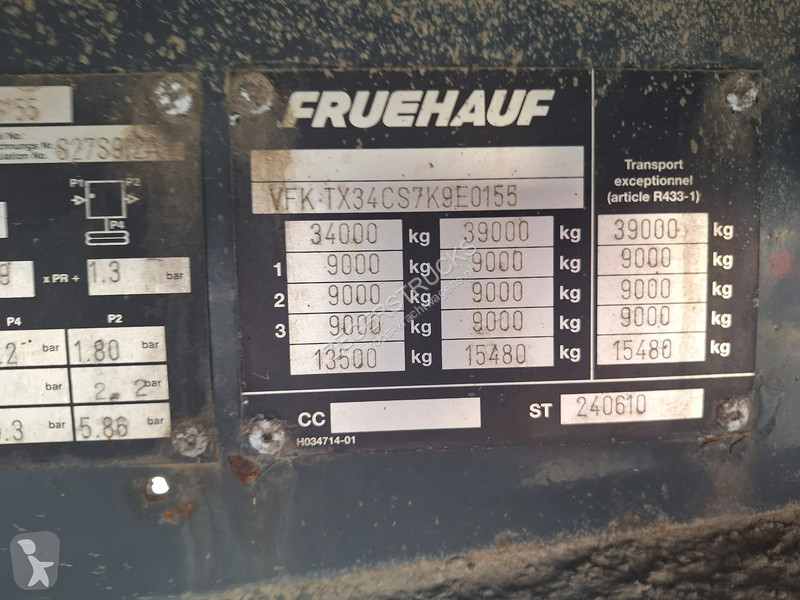 Semirremolque Fruehauf TX34C