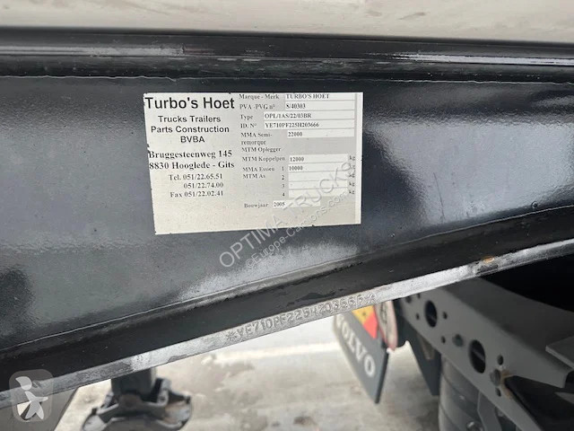 TURBO'S HOET OS CITYTRAILER semi-trailer