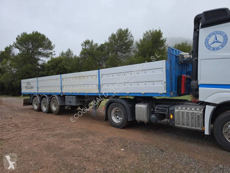 Sættevogn Fruehauf T34C con laterales abatibles...