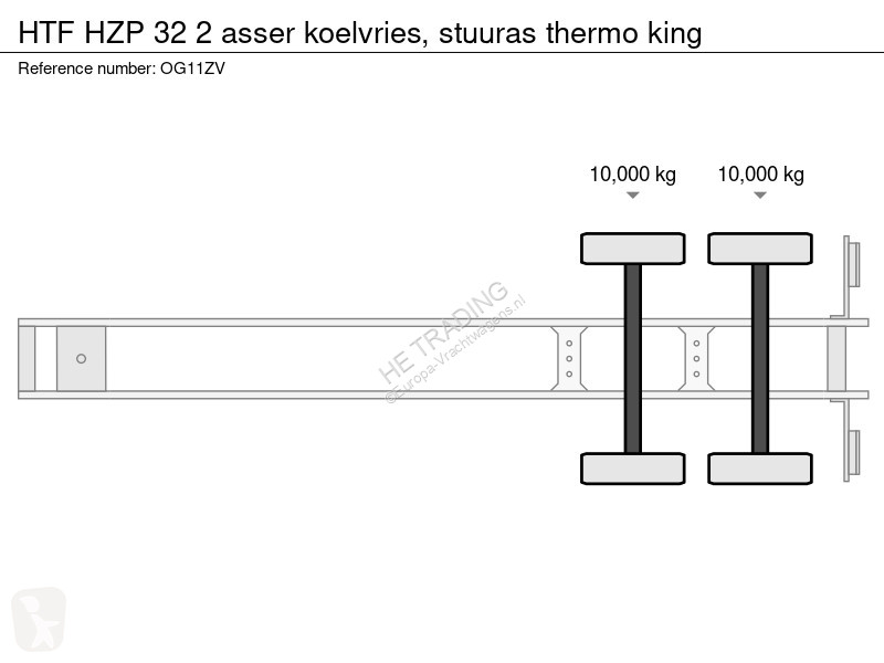 Sættevogn HTF HZP 32 2 asser koelvries, stuuras...