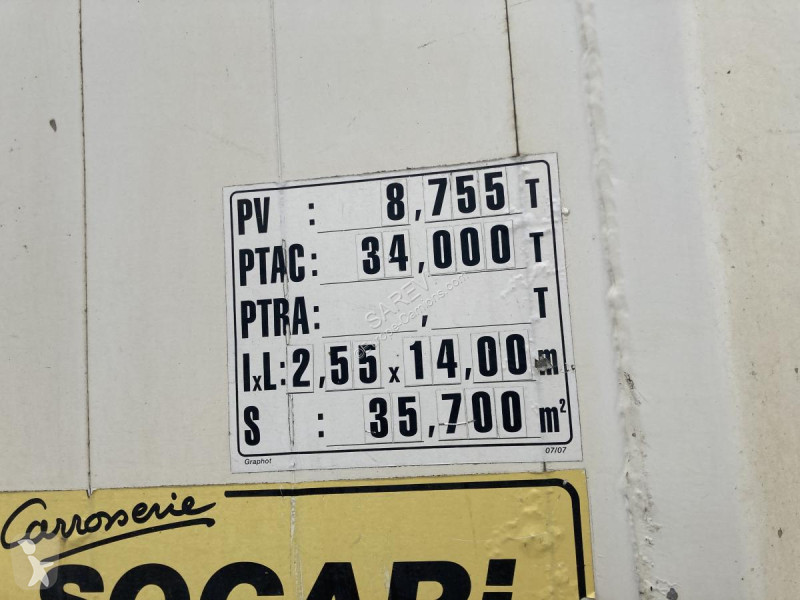 Semitrailer Socari FOND MOUVANT 88 M³ ST39WG