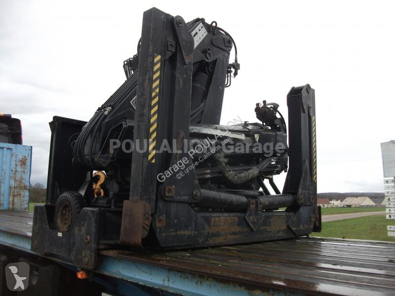 Semitrailer Trailor  plateau grue HIAB 3 essieux